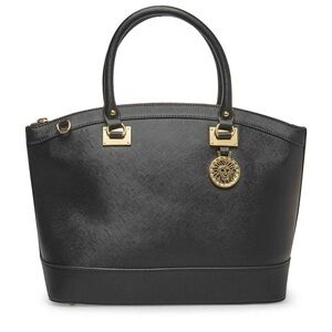 Anne Klein New Recruits Dome Black Satchel Shoulder Bag